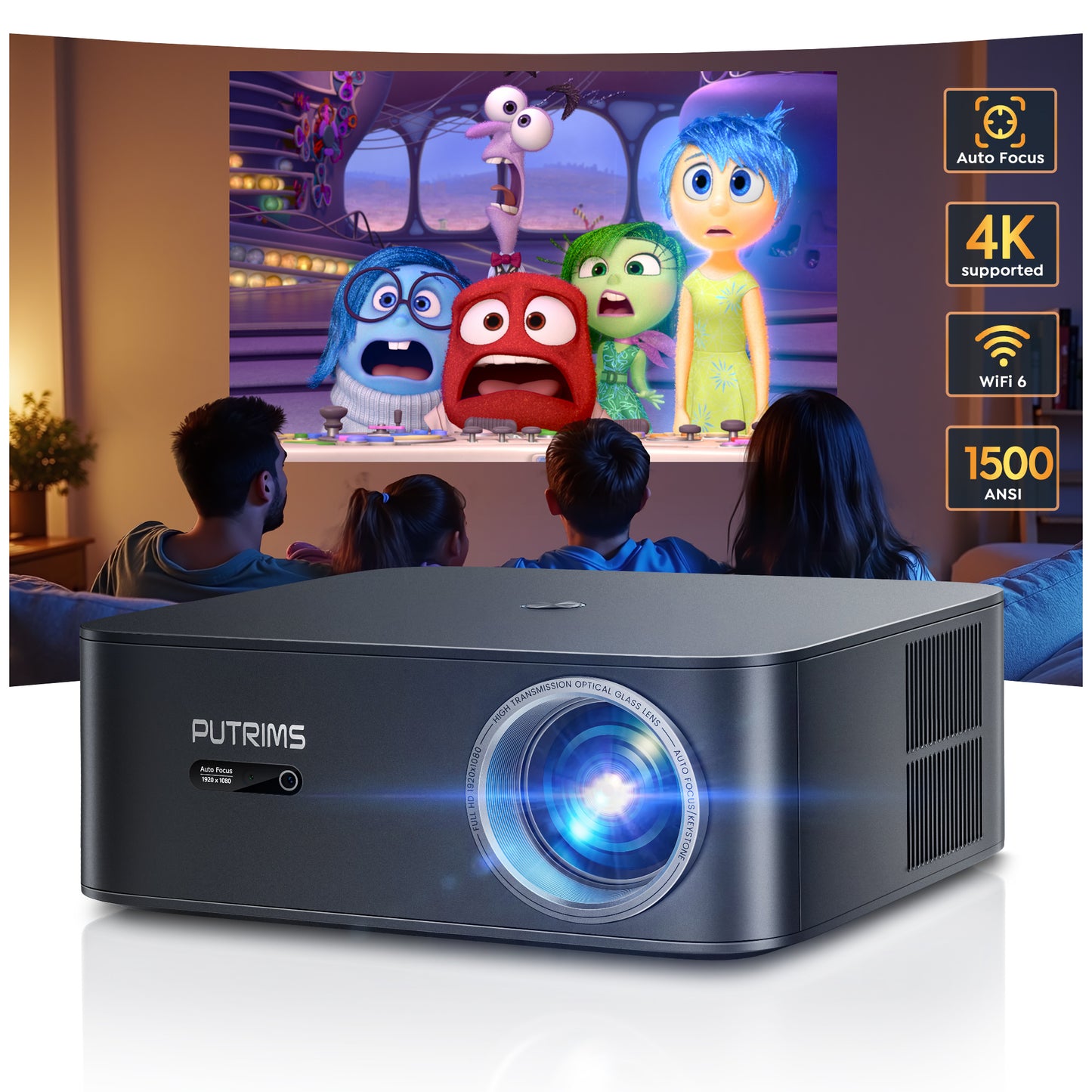 PUTRIMS Smart TV Projector