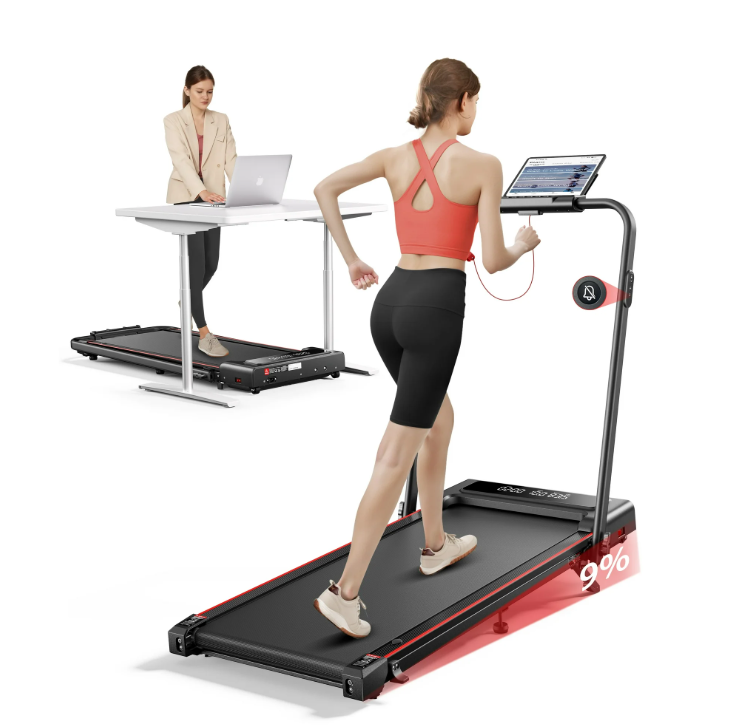 Toputure TP4 Treadmill, 2.5HP Walking Pad, 2 in 1 Under Desk Treadmill