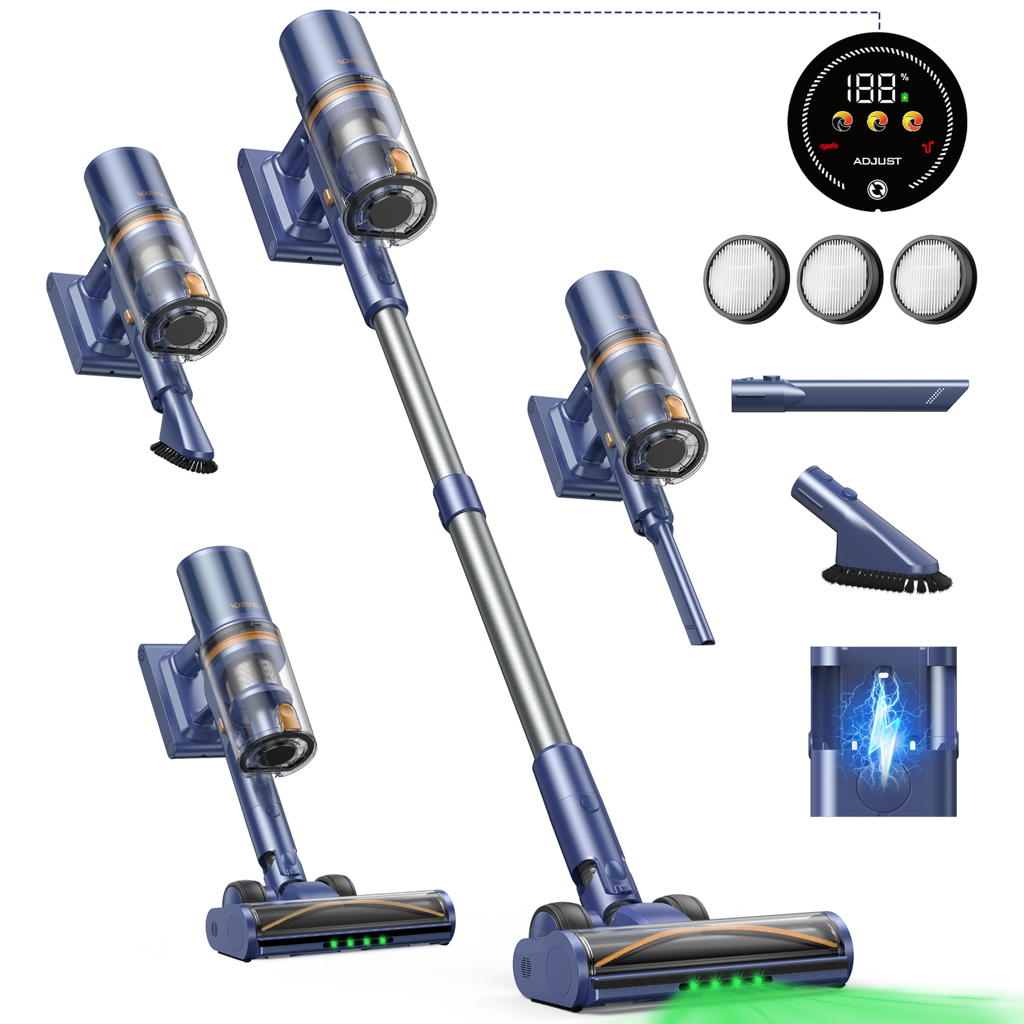 Laresar V11 Cordless Stick Vacuum Cleaner