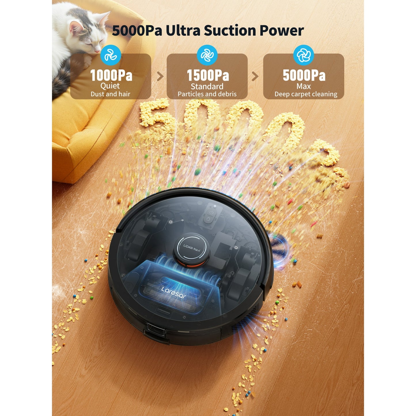 Laresar L20+ Self-Emptying Robot Vacuum and Mop Combo