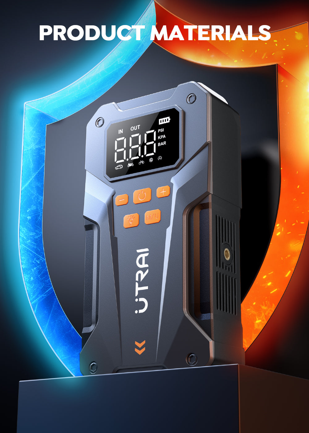 UTRAI Car Jump Starter with Air Compressor 150PSI