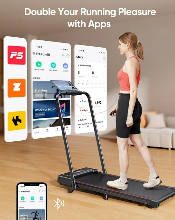 Toputure TP4 Treadmill, 2.5HP Walking Pad, 2 in 1 Under Desk Treadmill