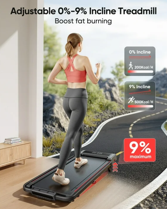 Toputure TP4 Treadmill, 2.5HP Walking Pad, 2 in 1 Under Desk Treadmill