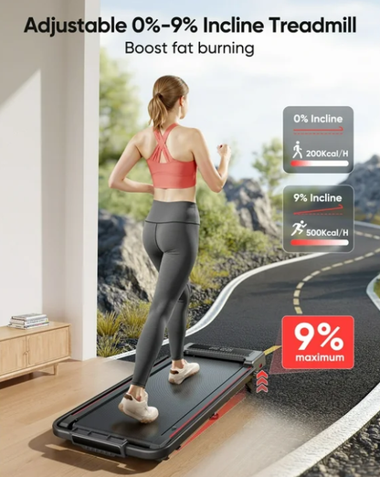 Toputure TP4 Treadmill, 2.5HP Walking Pad, 2 in 1 Under Desk Treadmill