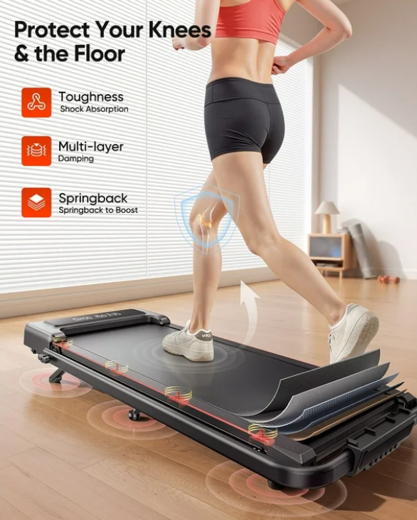 Toputure TP4 Treadmill, 2.5HP Walking Pad, 2 in 1 Under Desk Treadmill