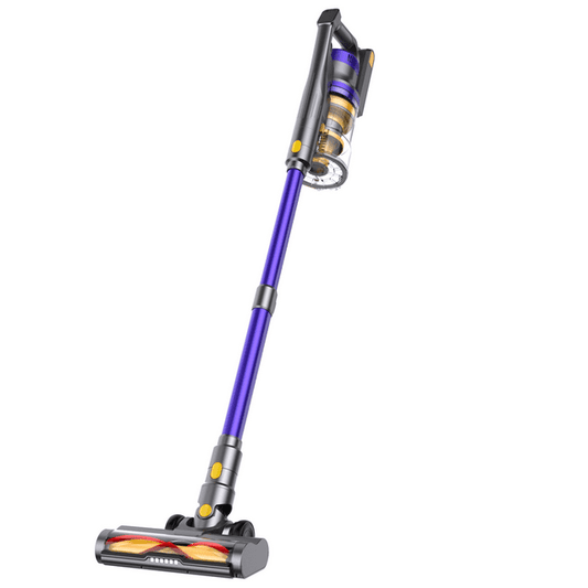Laresar Cordless Vacuum, 550W/50KPA Power, LED Display, 3 Suction Modes, 60-Min Battery, Lightweight Design, Anti-Tangle, Green Light Floor Brush for Pet Hair, Carpets & Hard Floors