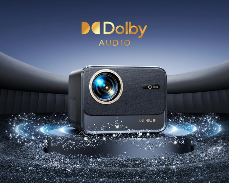 [Netflix Certified & Dolby Audio] WiMiUS K9 Projector with WiFi and Bluetooth, 700ANSI Lumens, Auto Focus & 6D Keystone, Built-in Streaming Apps, Outdoor & Home Theater Movies