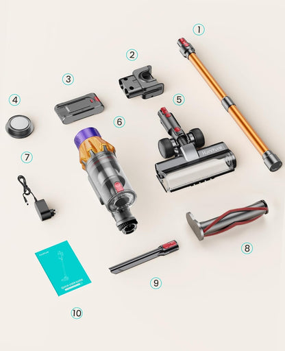 Honiture X7 Cordless Stick Vacuum Cleaner 45000pa, 60 Mins Rechargeable Wireless Vacuum Cleaner for Home 6 in 1 with LED Display
