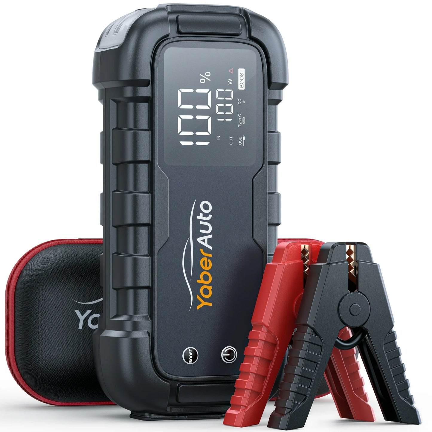 YaberAuto Car Battery Jump Starter 6000A Powerful Portable Jump Box for All Gas/12L Diesel Engines