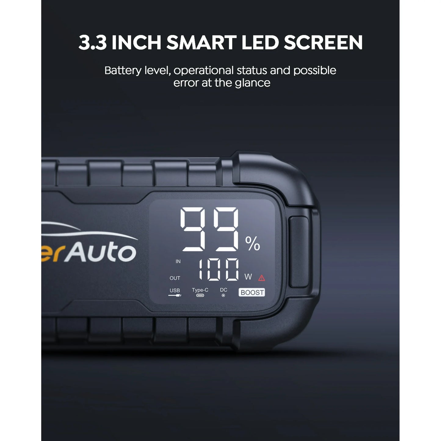 YaberAuto Car Battery Jump Starter 6000A Powerful Portable Jump Box for All Gas/12L Diesel Engines