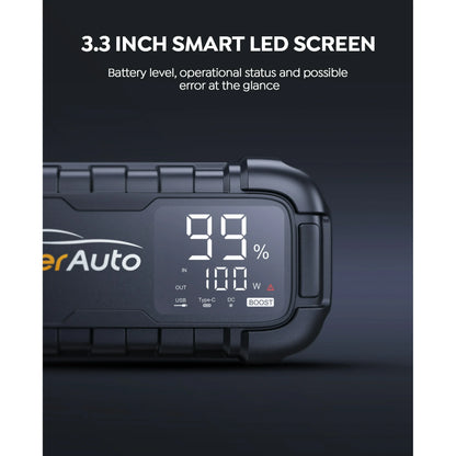 YaberAuto Car Battery Jump Starter 6000A Powerful Portable Jump Box for All Gas/12L Diesel Engines